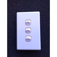Three Gang Switch - White Cover